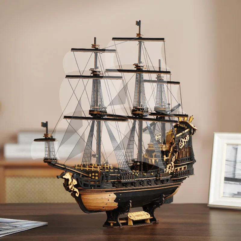 ROKR The Seahorse Barque 3D Wooden Ship Puzzle MCB02