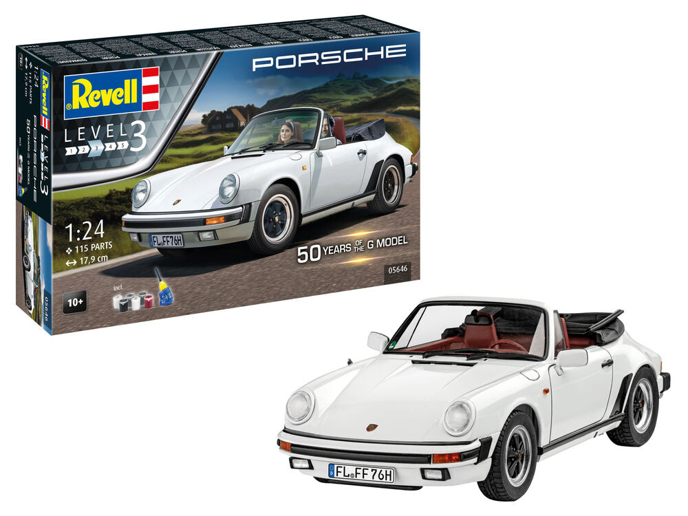 Revell 50 Years of Porsche 911 G-Model (Cabriolet) Model Kit (1:24 Scale)