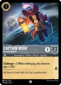 Image for Captain Hook - Forceful Duelist (174/204) (The First Chapter) - Disney Lorcana
