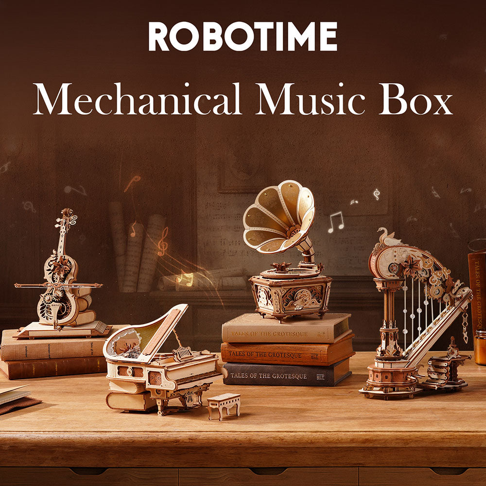 Diva Gramophone Music Box Wooden 3D Puzzle AMK82