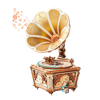 Diva Gramophone Music Box Wooden 3D Puzzle AMK82