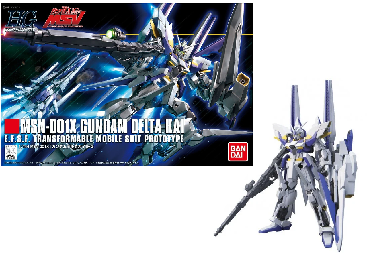 Bandai HGUC 1/144 MSN-001X Delta Kai Gundam – High Grade Universal Century Model Kit