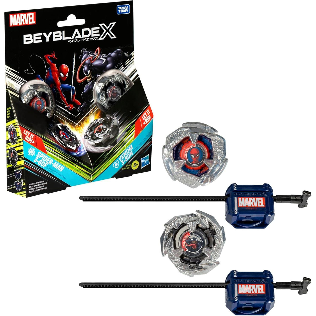 Beyblade X Marvel Spider-Man 3-60F & Venom 3-80N Dual Pack