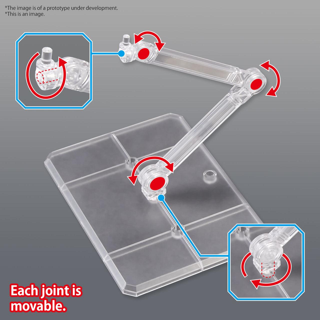 Bandai Action Base 7 (Clear Color) – Universal Display Stand for Gundam Model Kits