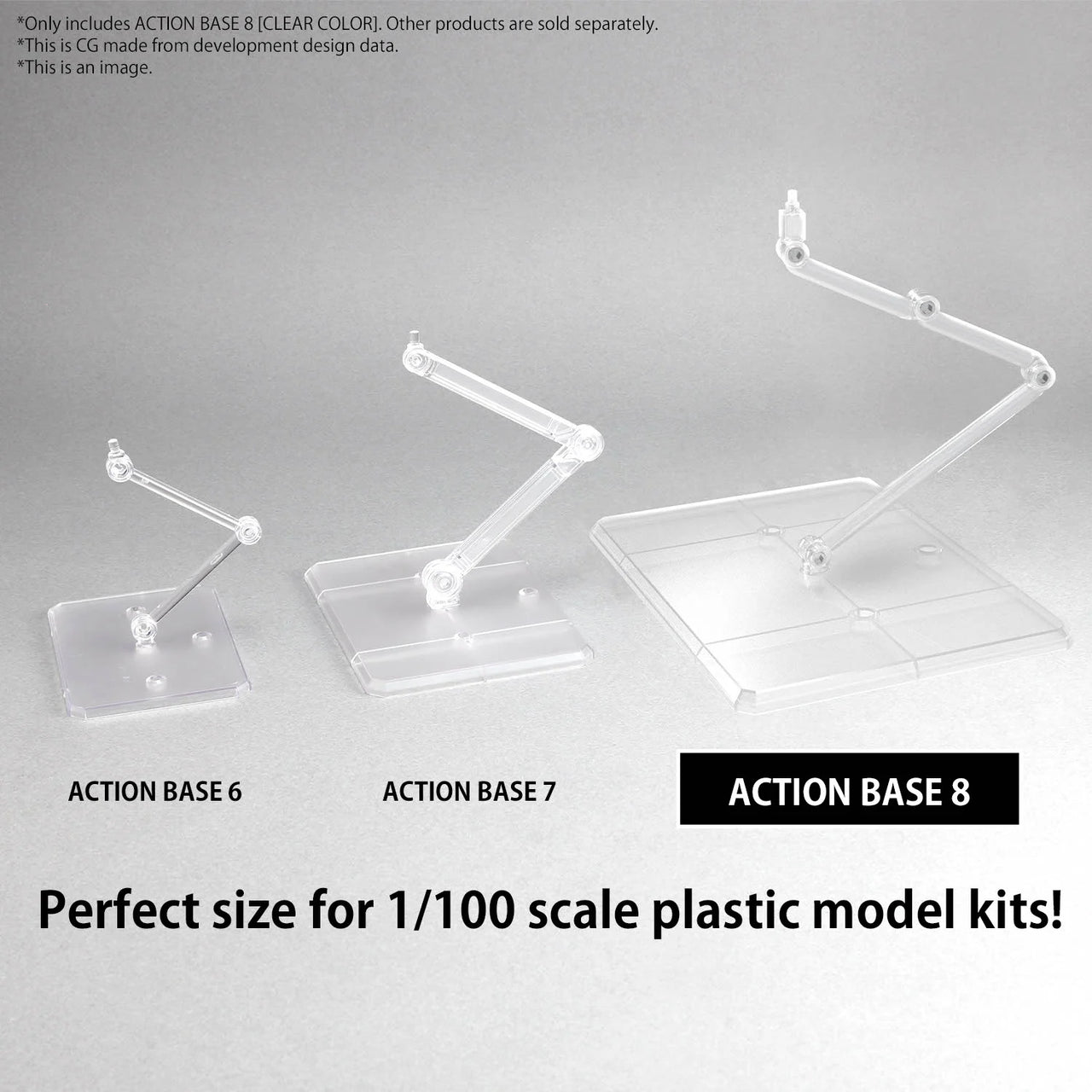Bandai Action Base 8 Clear Color – Display Stand for Gunpla & Model Kits in Malta | LAB7
