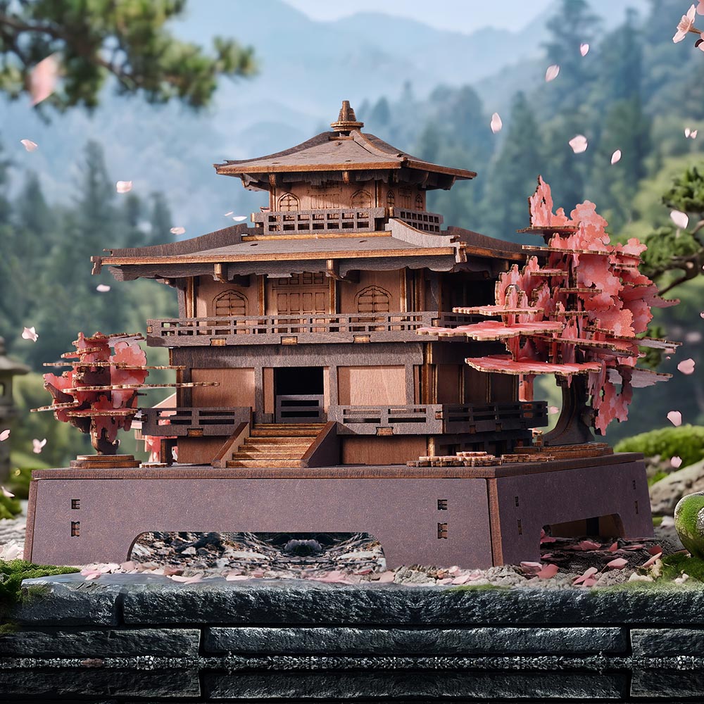 3D Wooden Puzzle – Sakura Pavilion TGA07