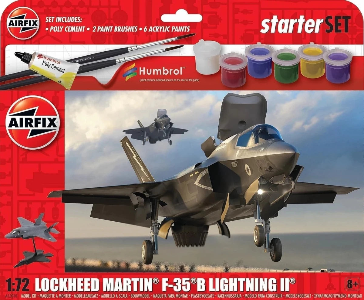 Airfix Starter Set – Lockheed Martin F - 35B Lightning II (1:72 Scale) by LAB7 Malta, Europe