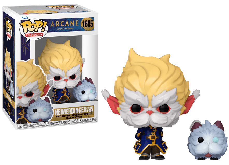 Funko Arcane POP TV No.1605 Heimerdinger with Poro Figure by LAB7 Malta, Europe