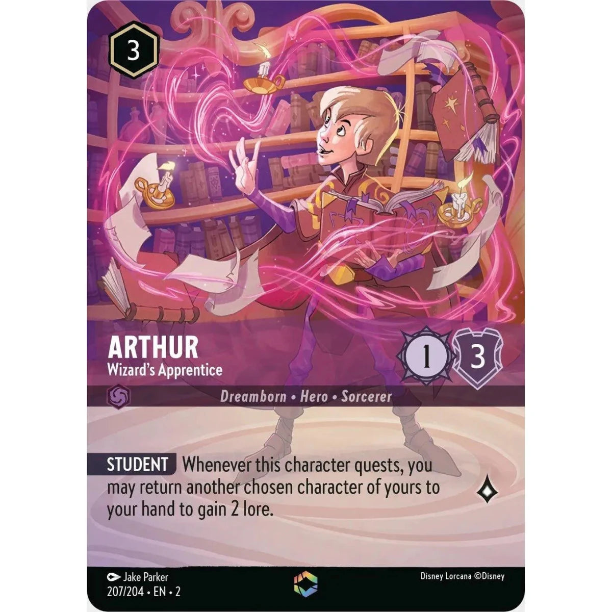 Arthur - Wizard's Apprentice (Enchanted) (207/204) (Rise of the Floodborn) in Malta | LAB7