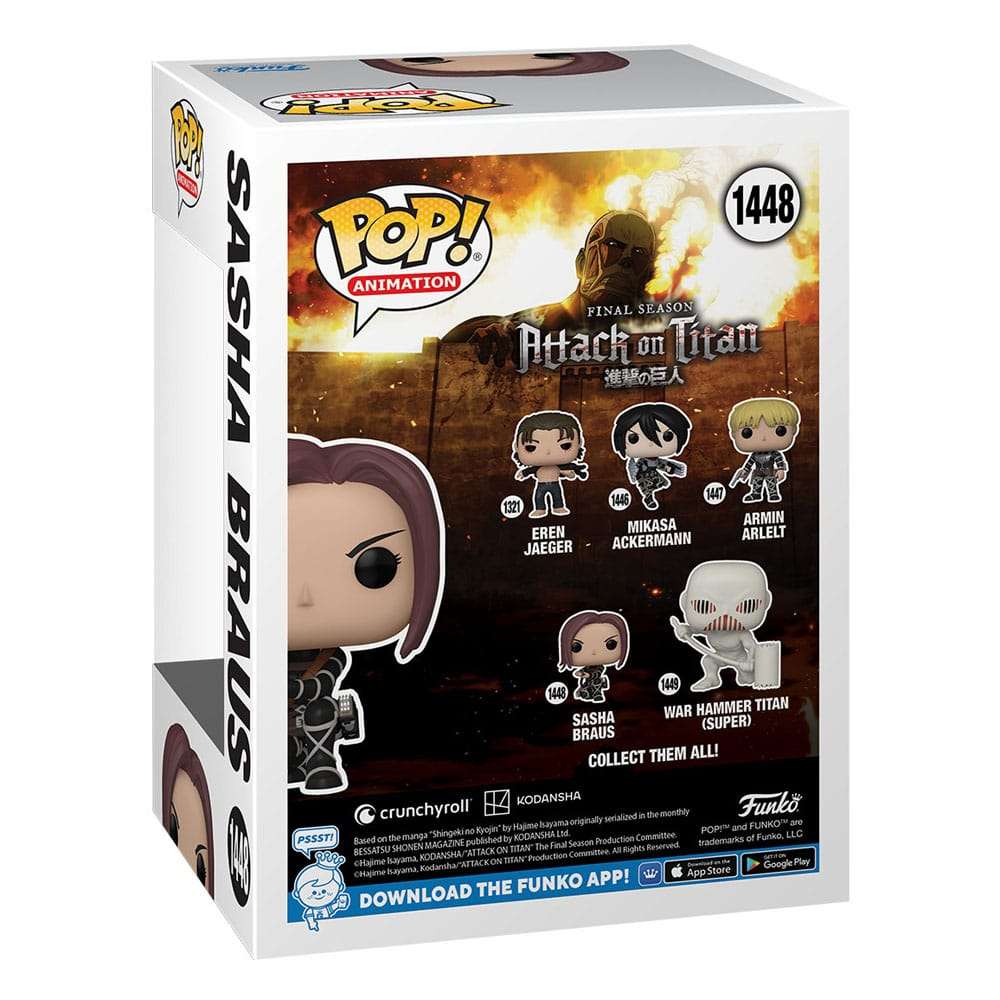 Funko Attack on Titan POP! Animation Vinyl Figure Sasha 9 cm by LAB7 Malta, Europe