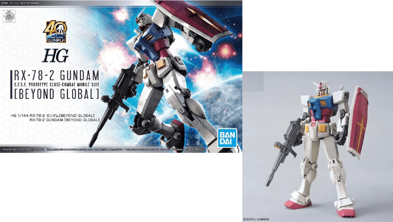 Bandai Bandai Gundam HG RX - 78 - 2 Beyond Global 1/144 Model Kit by LAB7 Malta, Europe