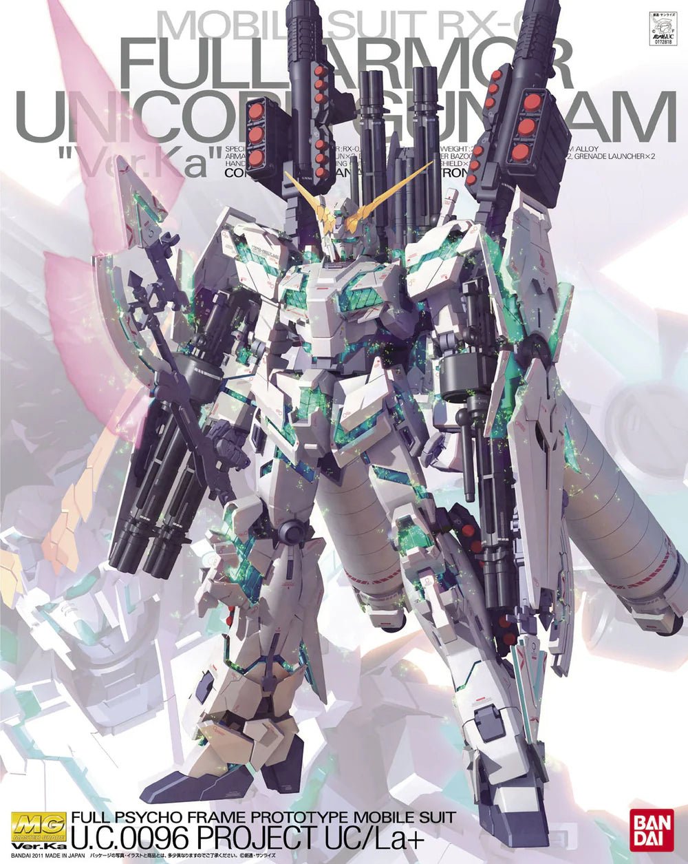 Bandai Bandai Gundam MG 1/100 Full Armor Unicorn Ver.Ka Model Kit by LAB7 Malta, Europe