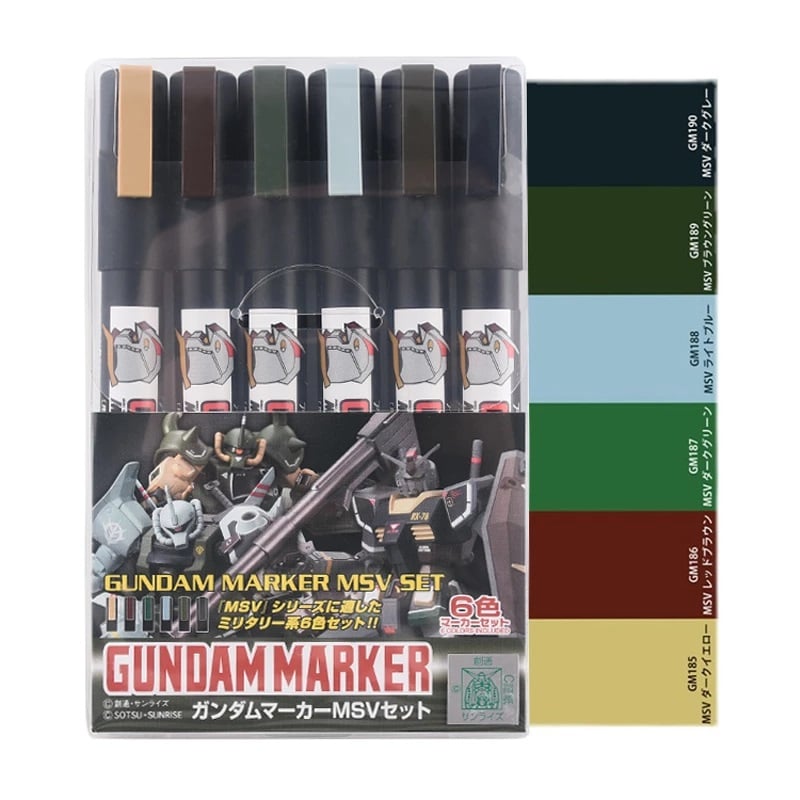 Bandai Bandai Gundam Marker AMS - 127 MSV Set – Detailing Pens for Gunpla by LAB7 Malta, Europe