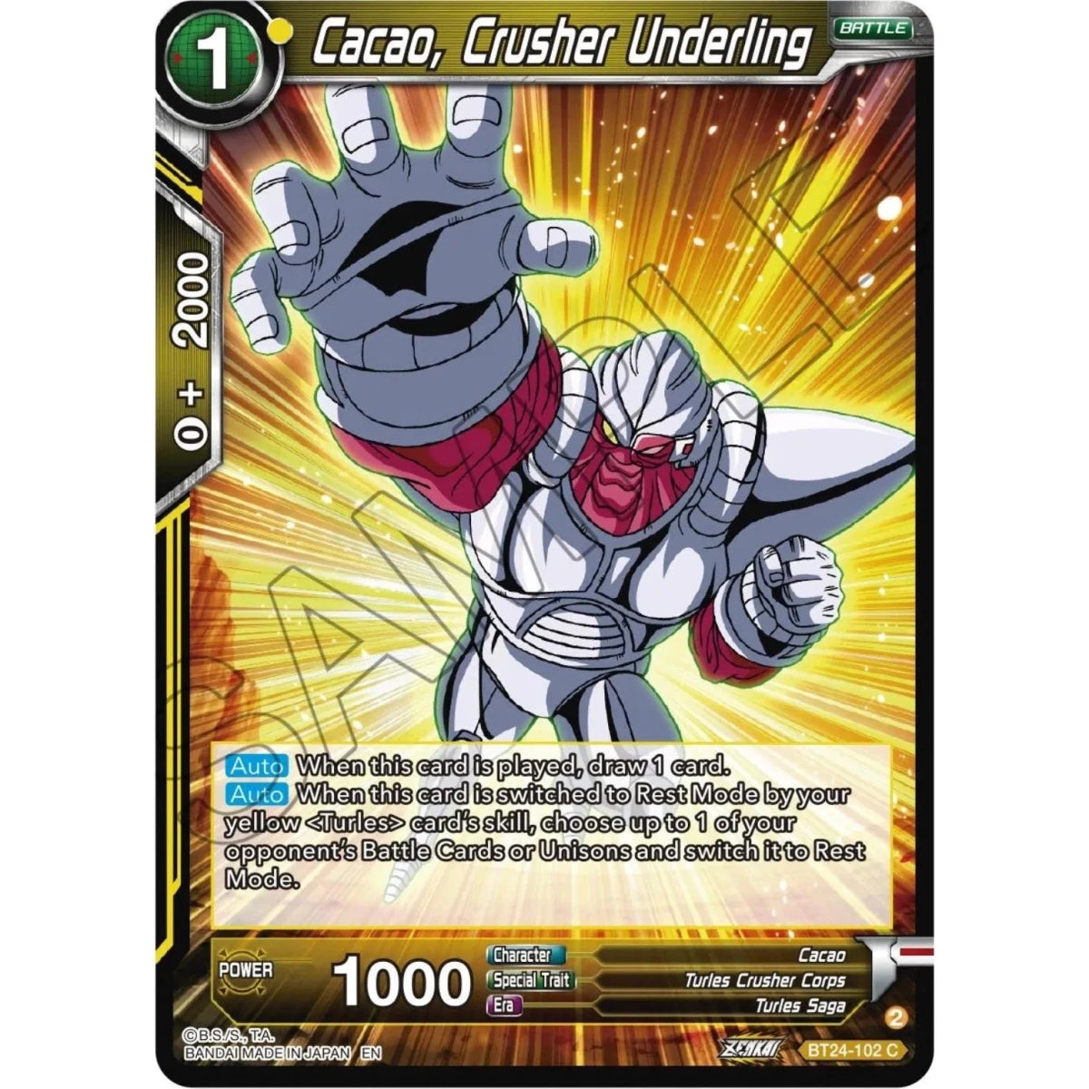 Cacao, Crusher Underling (BT24-102) (Beyond Generations) in Malta | LAB7
