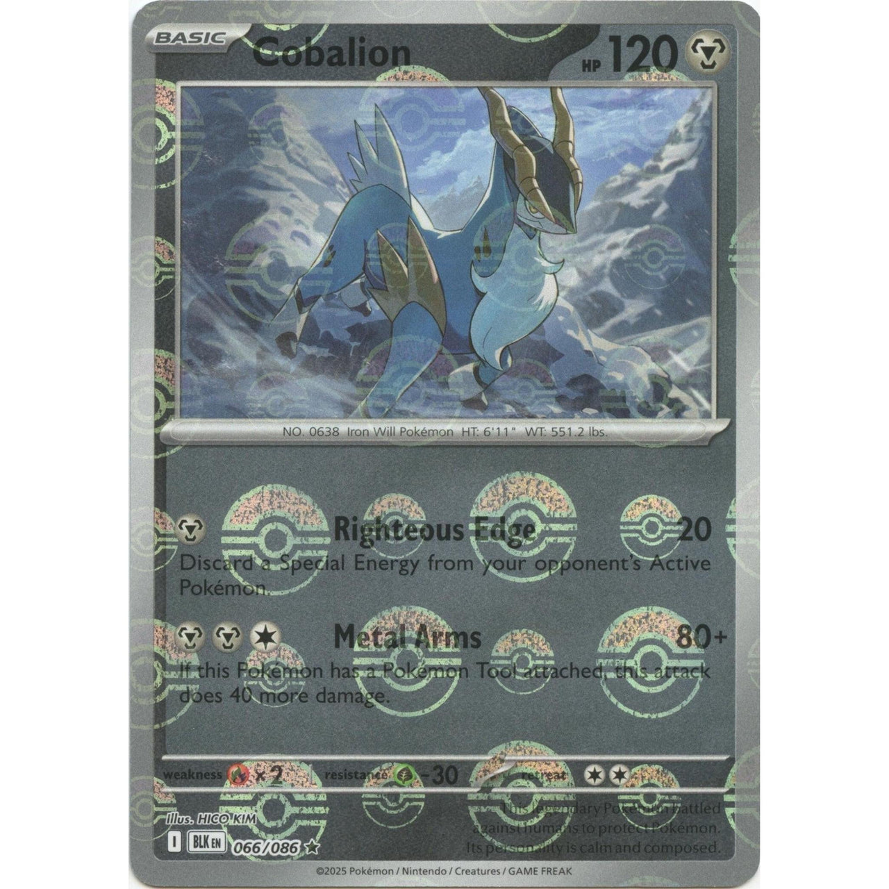 Cobalion (Poke Ball Pattern) (066/086) (SV: Black Bolt) in Malta | LAB7