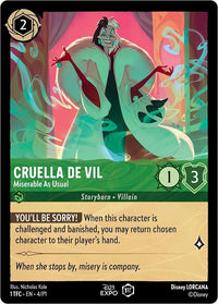 Ravensburger Cruella De Vil - Miserable As Usual (4) (D23 Promos) by LAB7 Malta, Europe