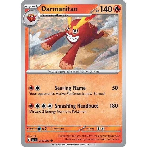 Pokemon Darmanitan (014/086) (SV: Black Bolt) by LAB7 Malta, Europe