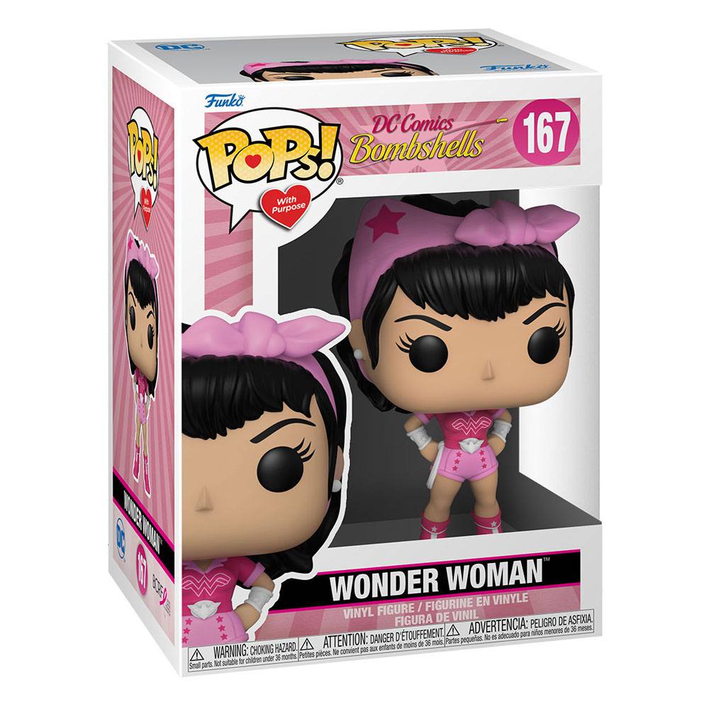 Funko DC Bombshells - Wonder Woman Breast Cancer Awareness Pop! 167 by LAB7 Malta, Europe