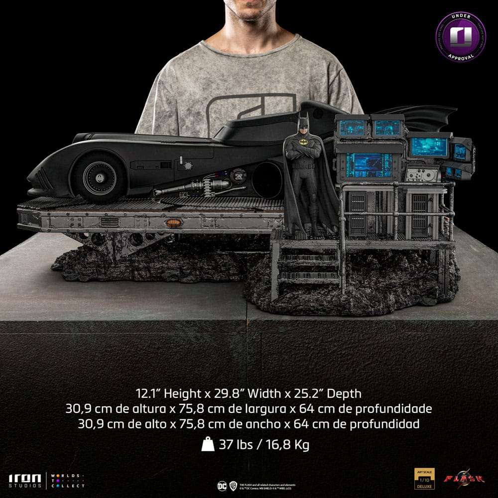 Iron Studios DC Comics Art Scale Deluxe Statue 1/10 The Flash Movie Batmobile by LAB7 Malta, Europe