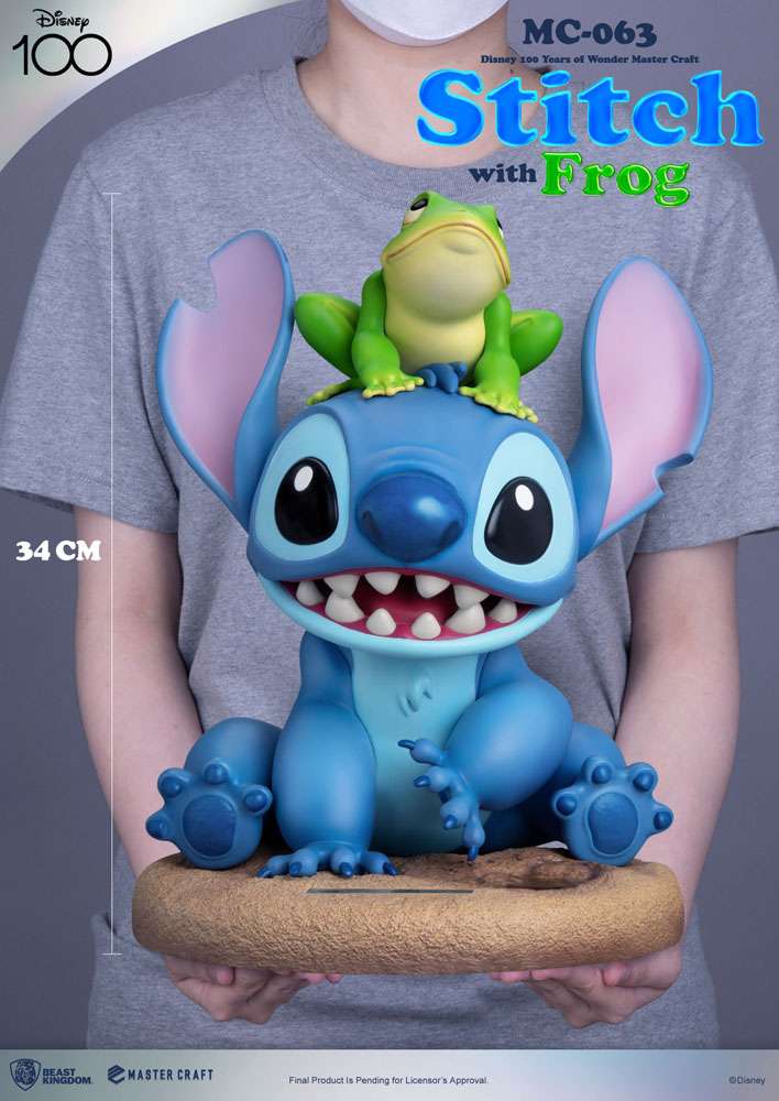 Beast Kingdom Disney 100th Master Craft Statue Stitch with Frog 34 cm by LAB7 Malta, Europe