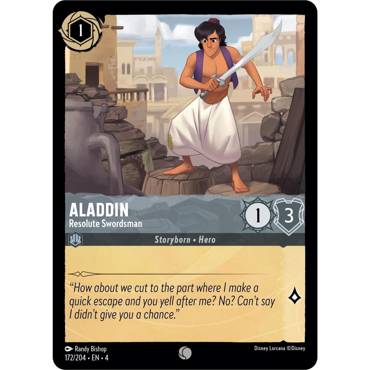 Ravensburger Aladdin - Resolute Swordsman (172/204) (Ursula's Return) by LAB7 Malta, Europe