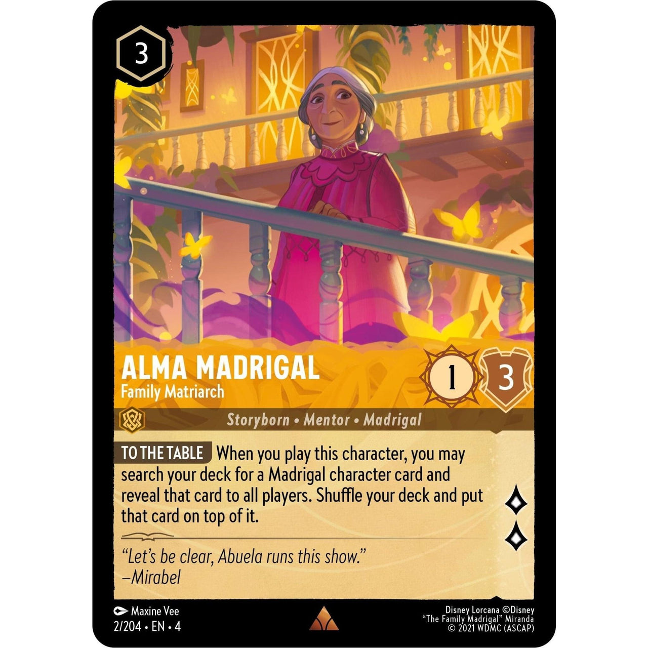 Ravensburger Alma Madrigal - Family Matriarch (2/204) (Ursula's Return) by LAB7 Malta, Europe