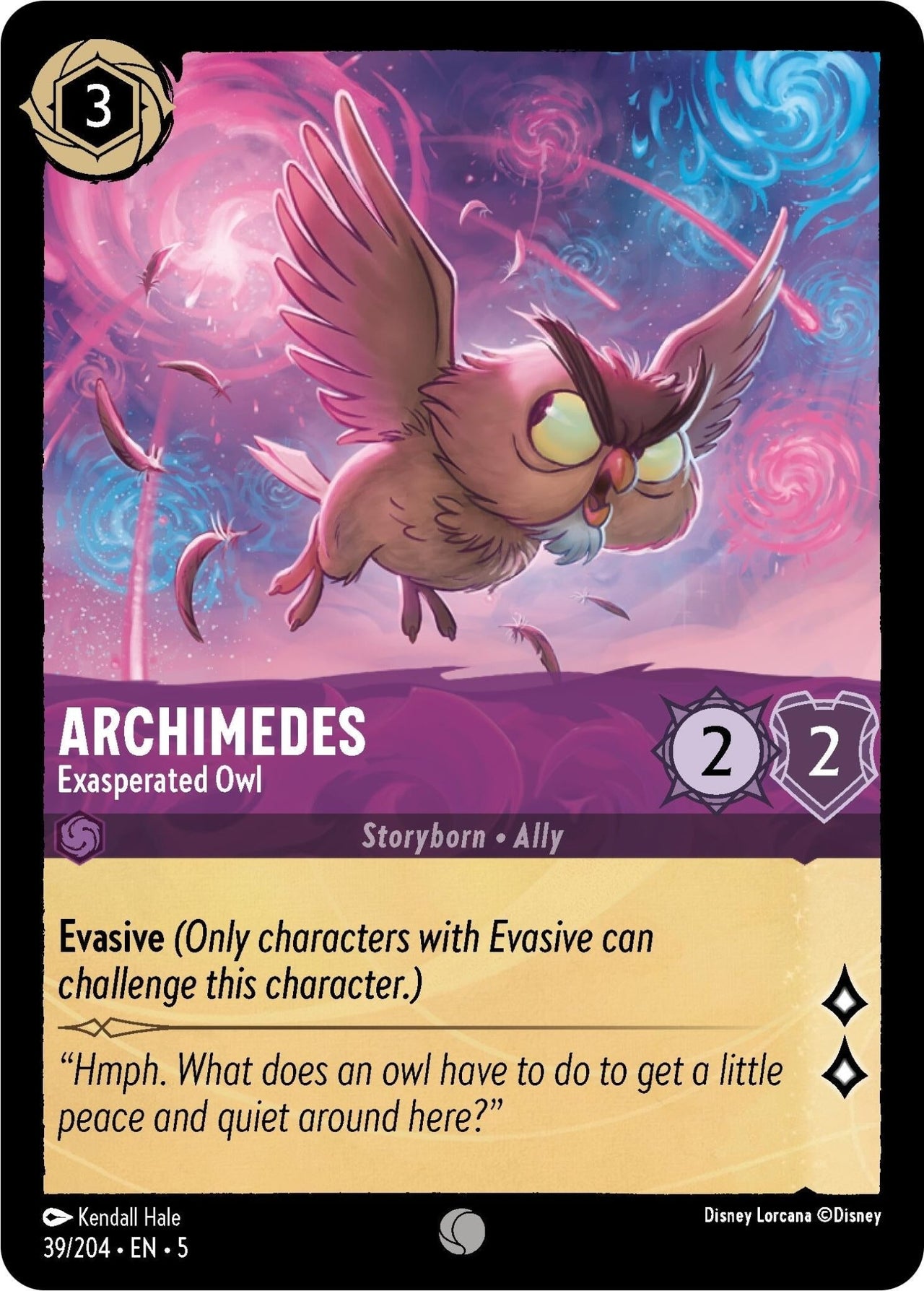 Ravensburger Archimedes - Exasperated Owl (39/204) (Shimmering Skies) by LAB7 Malta, Europe
