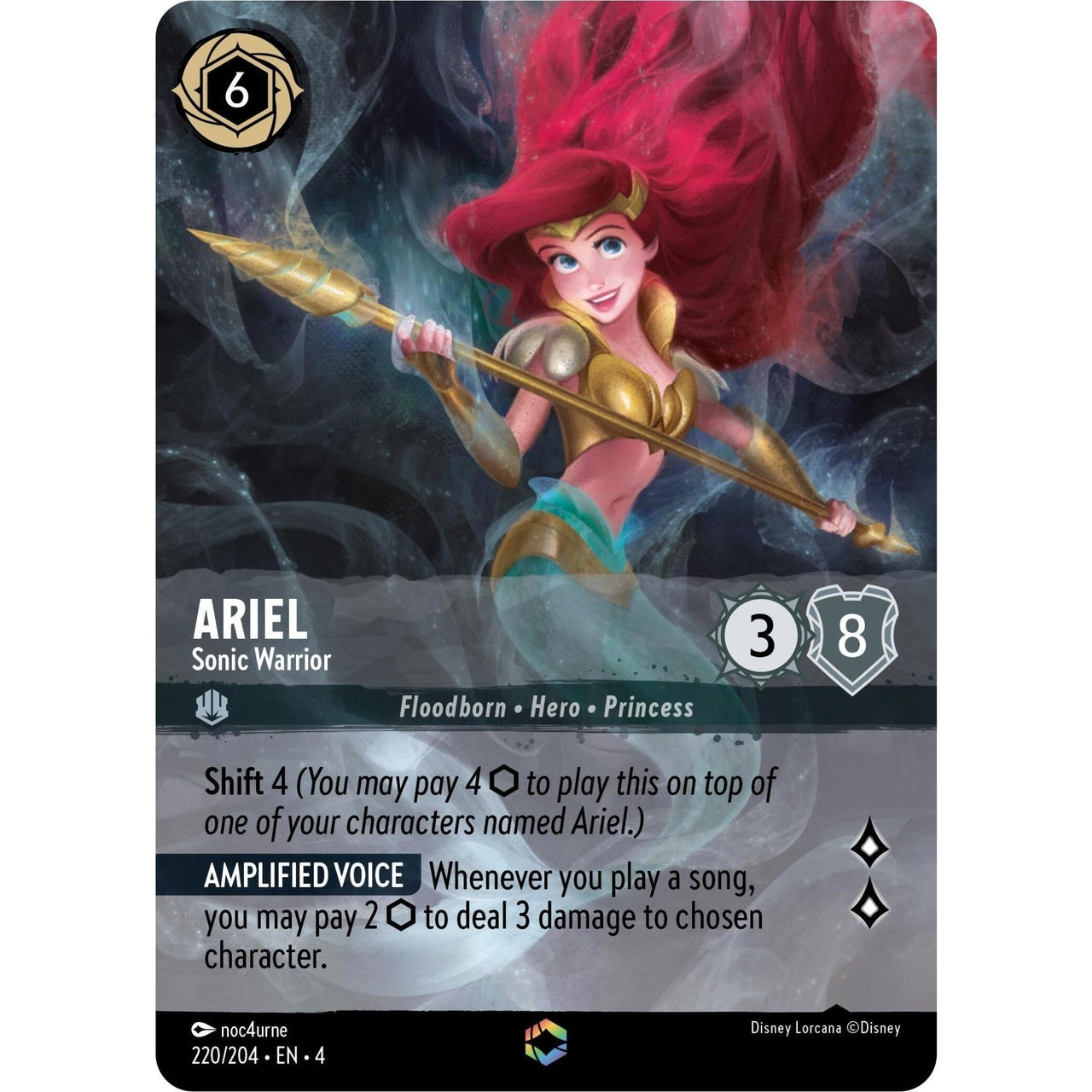 Ravensburger Ariel - Sonic Warrior (Enchanted) (220/204) (Ursula's Return) by LAB7 Malta, Europe