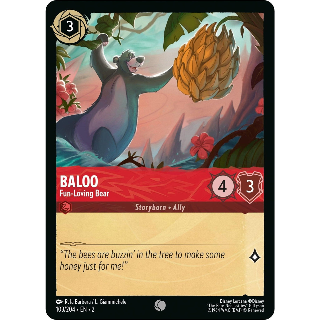 Ravensburger Baloo - Fun - Loving Bear (103/204) (Rise of the Floodborn) by LAB7 Malta, Europe