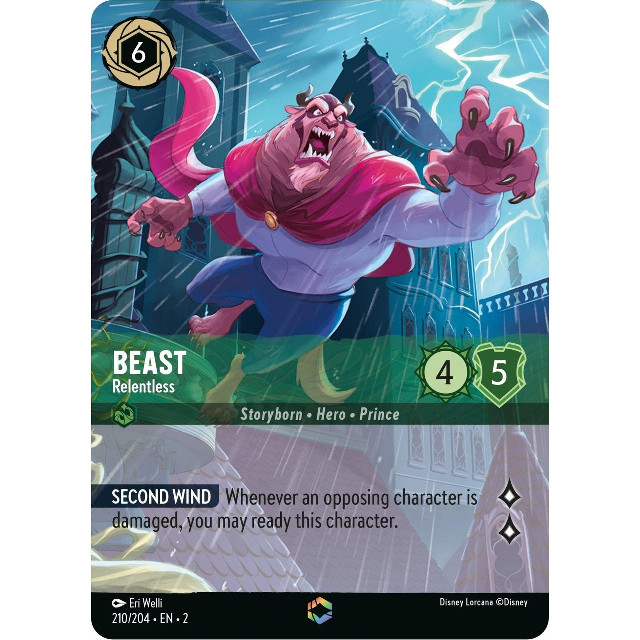 Ravensburger Beast - Relentless (Enchanted) (210/204) (Rise of the Floodborn) by LAB7 Malta, Europe