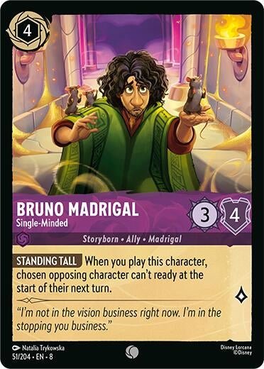Ravensburger Bruno Madrigal - Single - Minded (51/204) (Reign of Jafar) by LAB7 Malta, Europe