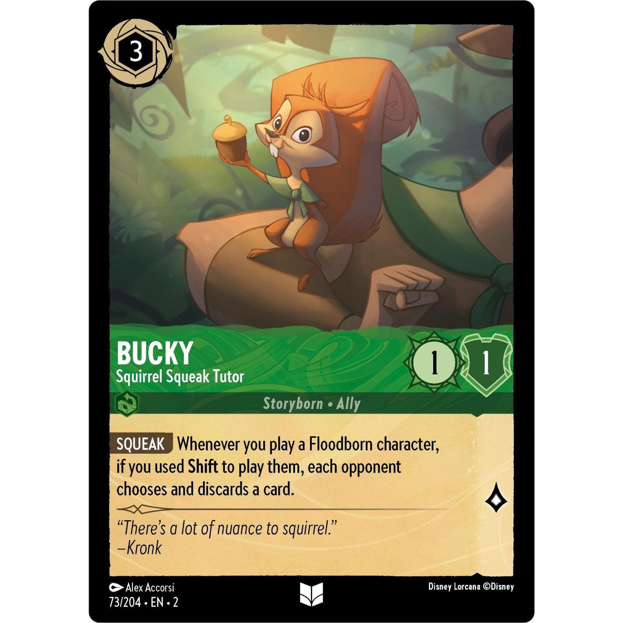 Ravensburger Bucky - Squirrel Squeak Tutor (Errata Version) (73/204) (Rise of the Floodborn) by LAB7 Malta, Europe