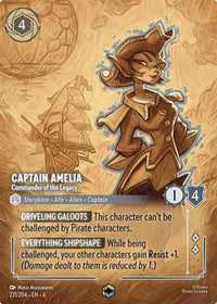 Ravensburger Captain Amelia - Commander of the Legacy (Enchanted) (221/204) (Azurite Sea) by LAB7 Malta, Europe