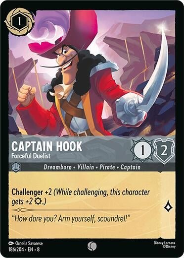 Ravensburger Captain Hook - Forceful Duelist (186/204) (Reign of Jafar) by LAB7 Malta, Europe