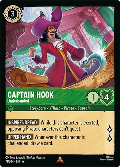 Ravensburger Captain Hook - Underhanded (71/204) (Azurite Sea) by LAB7 Malta, Europe