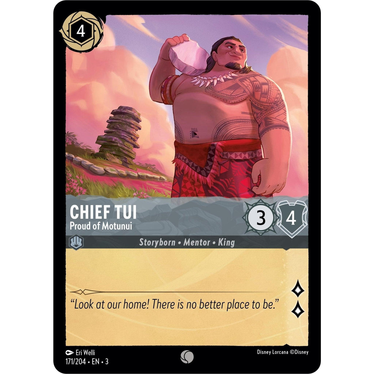Ravensburger Chief Tui - Proud of Motunui (171/204) (Into the Inklands) by LAB7 Malta, Europe