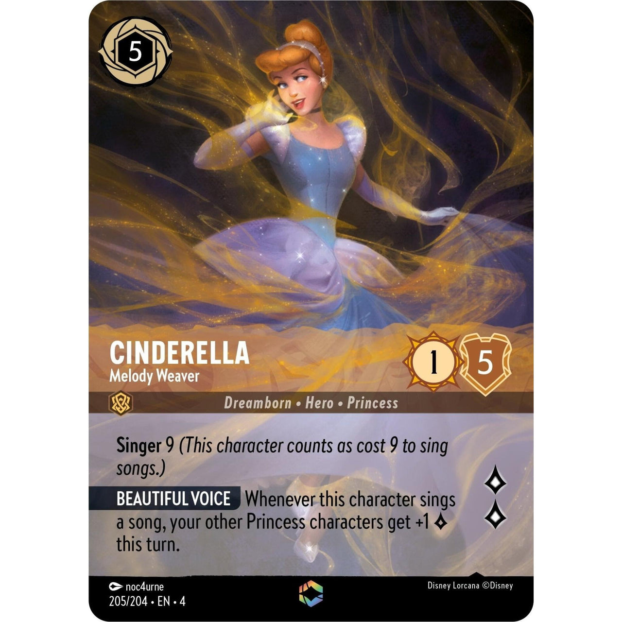 Ravensburger Cinderella - Melody Weaver (Enchanted) (205/204) (Ursula's Return) by LAB7 Malta, Europe