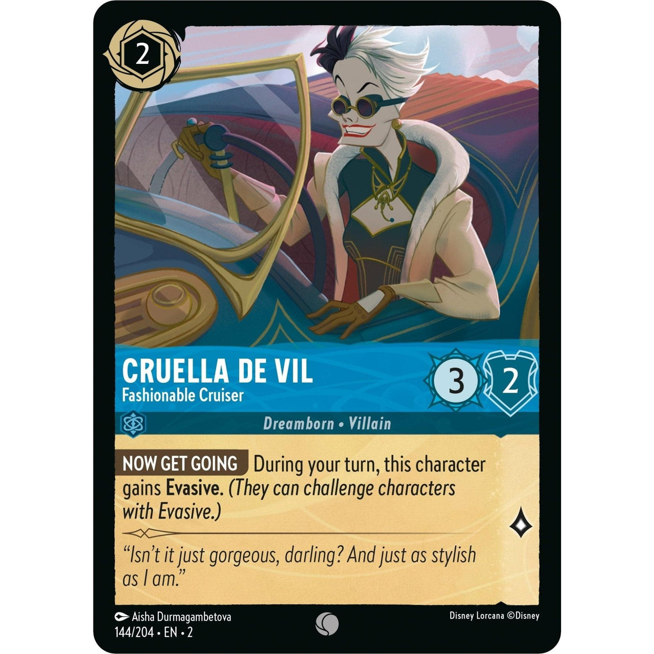 Ravensburger Cruella De Vil - Fashionable Cruiser (144/204) (Rise of the Floodborn) by LAB7 Malta, Europe