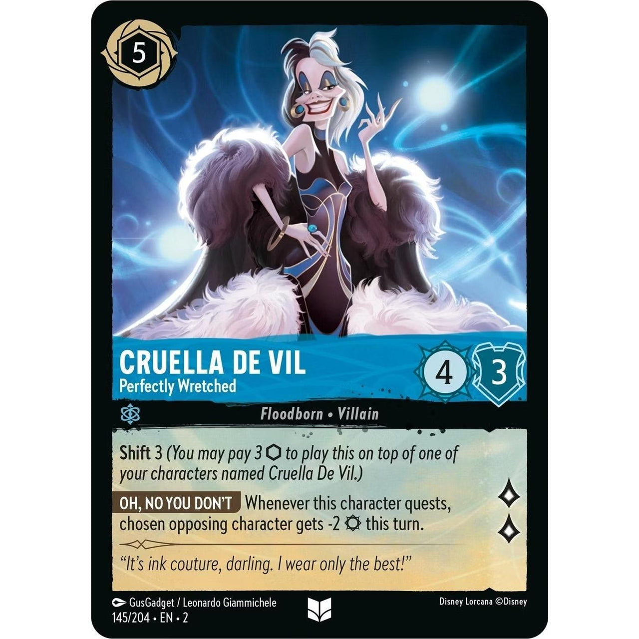 Ravensburger Cruella De Vil - Perfectly Wretched (145/204) (Rise of the Floodborn) by LAB7 Malta, Europe