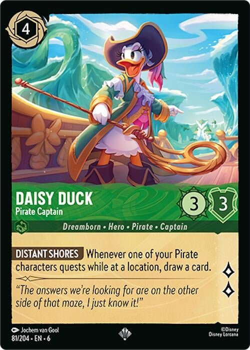 Ravensburger Daisy Duck - Pirate Captain (81/204) (Azurite Sea) by LAB7 Malta, Europe
