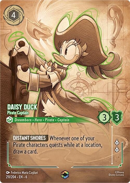 Ravensburger Daisy Duck - Pirate Captain (Enchanted) (211/204) (Azurite Sea) by LAB7 Malta, Europe