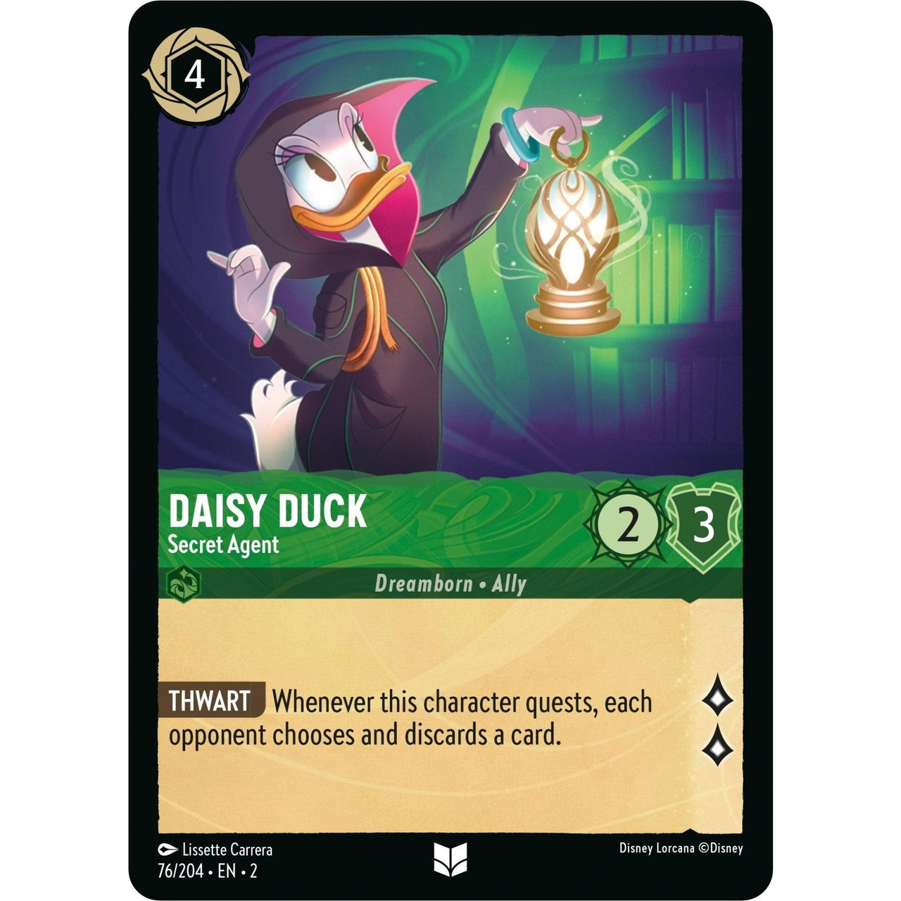 Ravensburger Daisy Duck - Secret Agent (76/204) (Rise of the Floodborn) by LAB7 Malta, Europe