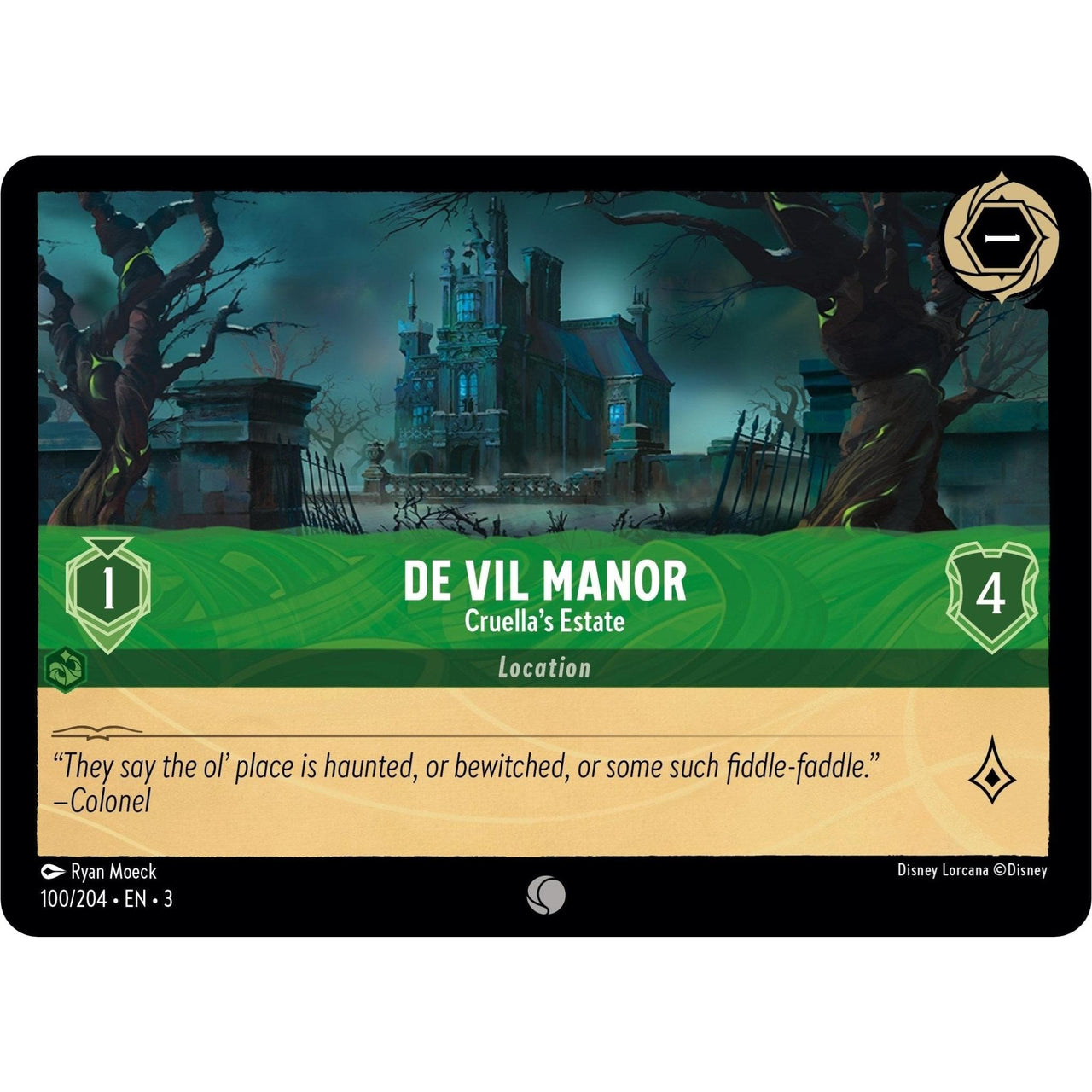 Ravensburger De Vil Manor - Cruella's Estate (100/204) (Into the Inklands) by LAB7 Malta, Europe
