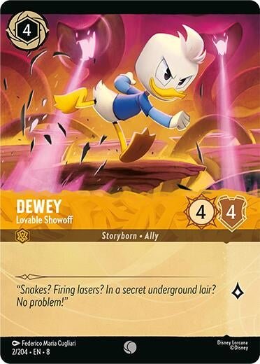 Ravensburger Dewey - Lovable Showoff (Foil) (2/204) (Reign of Jafar) by LAB7 Malta, Europe