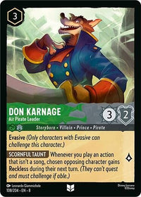 Ravensburger Don Karnage - Air Pirate Leader (108/204) (Reign of Jafar) by LAB7 Malta, Europe