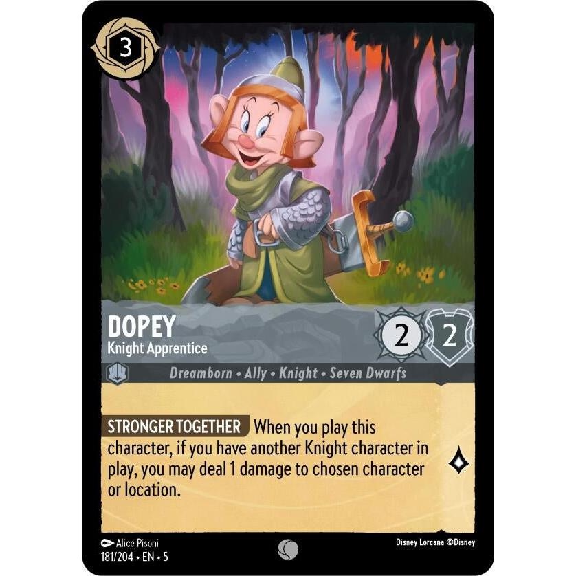 Ravensburger Dopey - Knight Apprentice (181/204) (Shimmering Skies) by LAB7 Malta, Europe