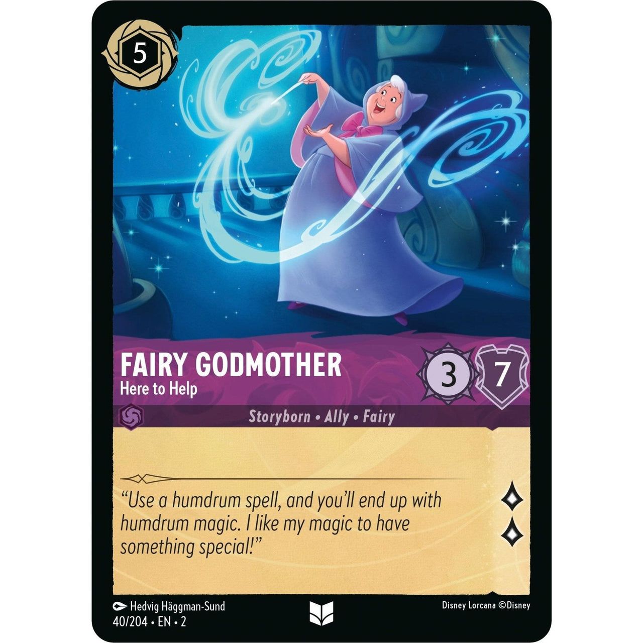Ravensburger Fairy Godmother - Here to Help (40/204) (Rise of the Floodborn) by LAB7 Malta, Europe