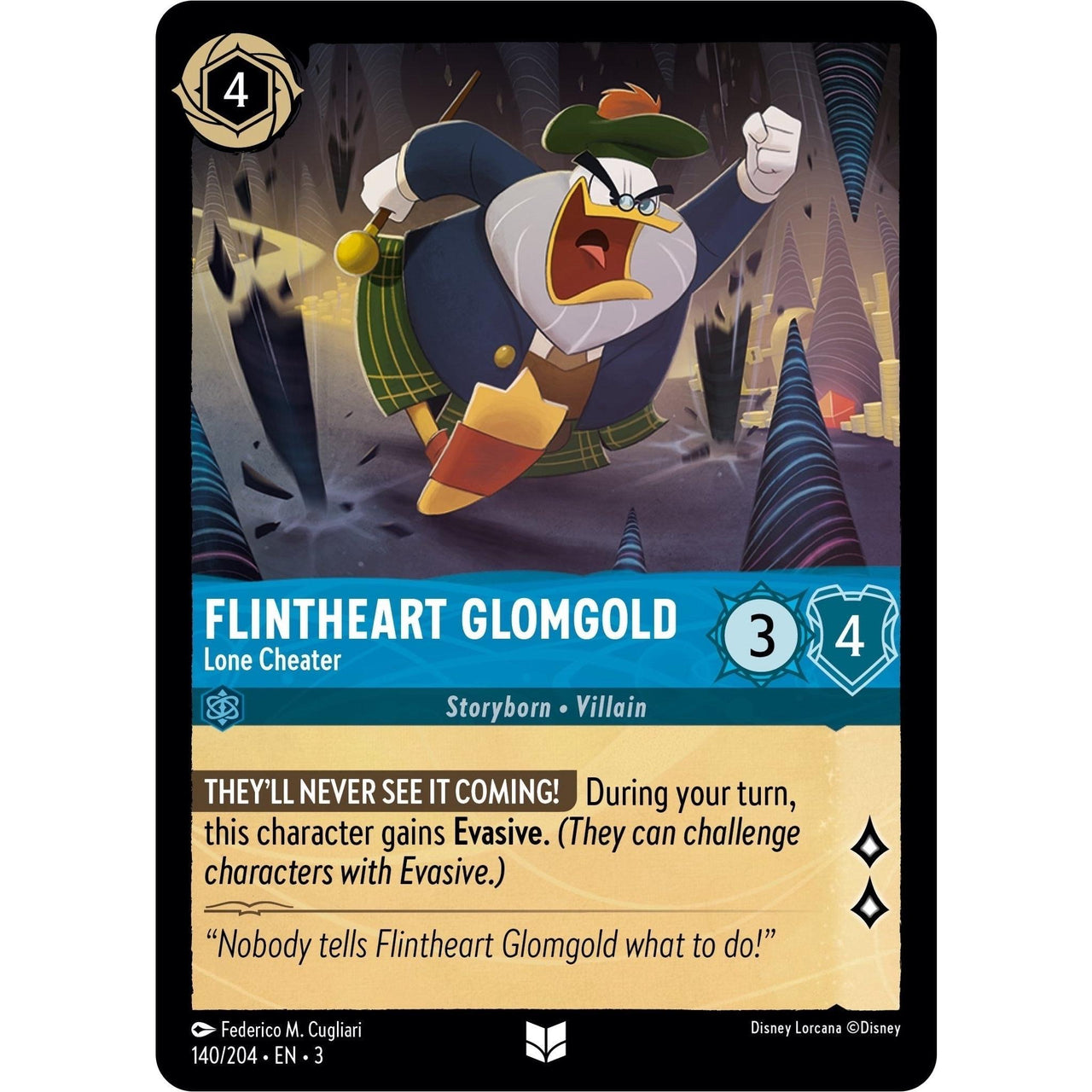 Ravensburger Flintheart Glomgold - Lone Cheater (140/204) (Into the Inklands) by LAB7 Malta, Europe