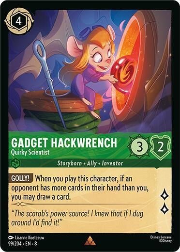Ravensburger Gadget Hackwrench - Quirky Scientist (99/204) (Reign of Jafar) by LAB7 Malta, Europe