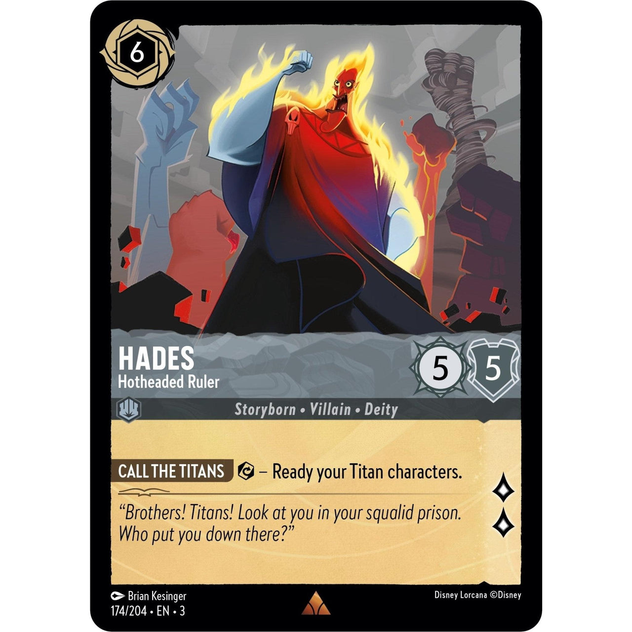 Ravensburger Hades - Hotheaded Ruler (174/204) (Into the Inklands) by LAB7 Malta, Europe